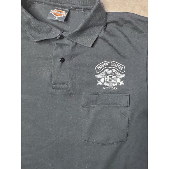 Fremont Chapter Harley Owners Group Michigan Polo Shirt XL Fruit Of The Loom Hea - Picture 10 of 11
